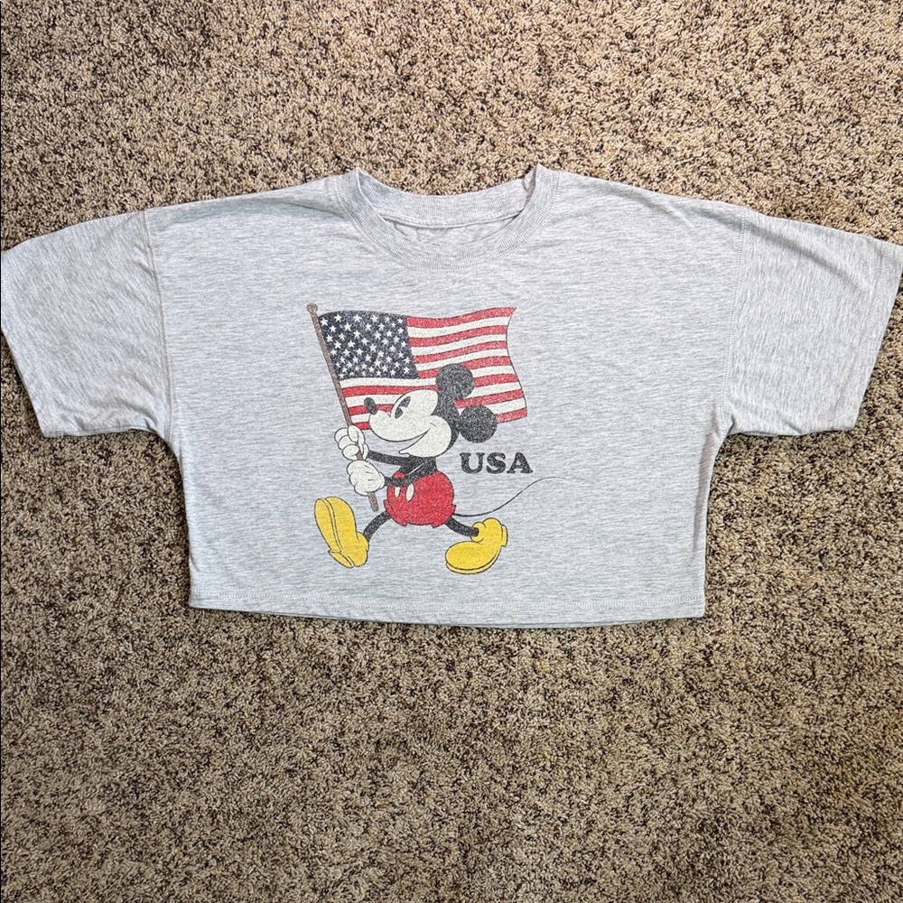 Disney Mickey Mouse USA Crop Top